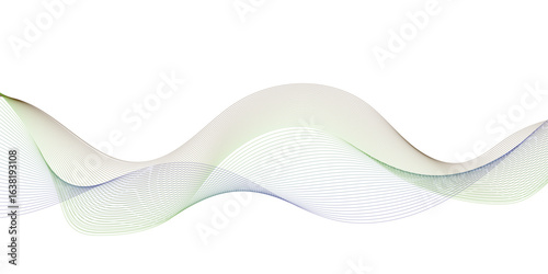 Abstract colorful lines background. Blending gradient colors. Digital frequency track equalizer. Line art. Vector illustration.	