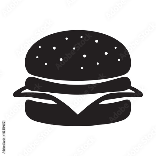 Delicious hamburger icon. vector illustration EPS 10.