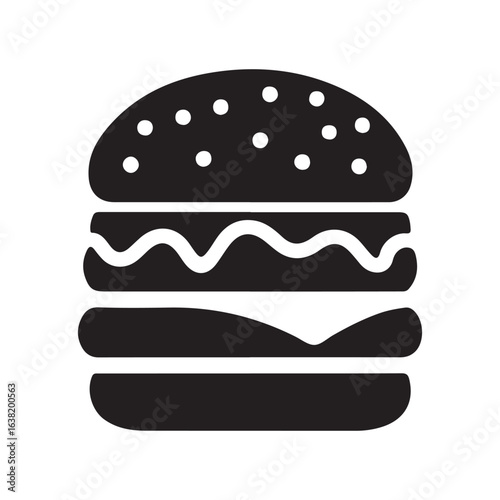 fast food hamburger icon. vector illustration EPS 10.