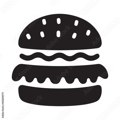 fast food hamburger icon. vector illustration EPS 10.