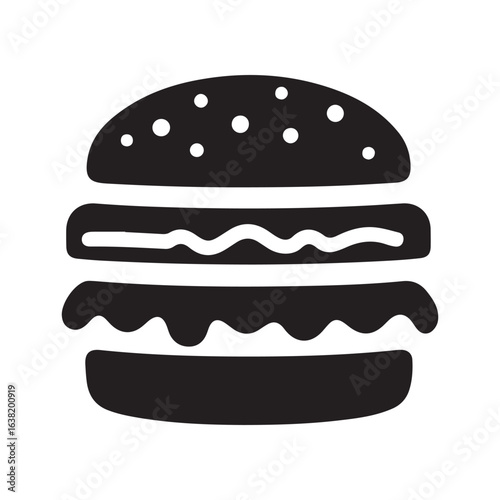 fast food hamburger icon. vector illustration EPS 10.