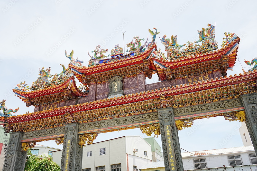Fototapeta premium Anping Kaitai Mazu Temple or Kaitai Tianhou Temple in Tainan, Taiwan - 台湾 台南 安平開臺天后宮 または 安平媽祖寺