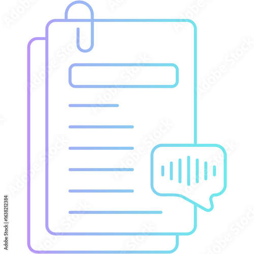 Gradient Transcript Icon