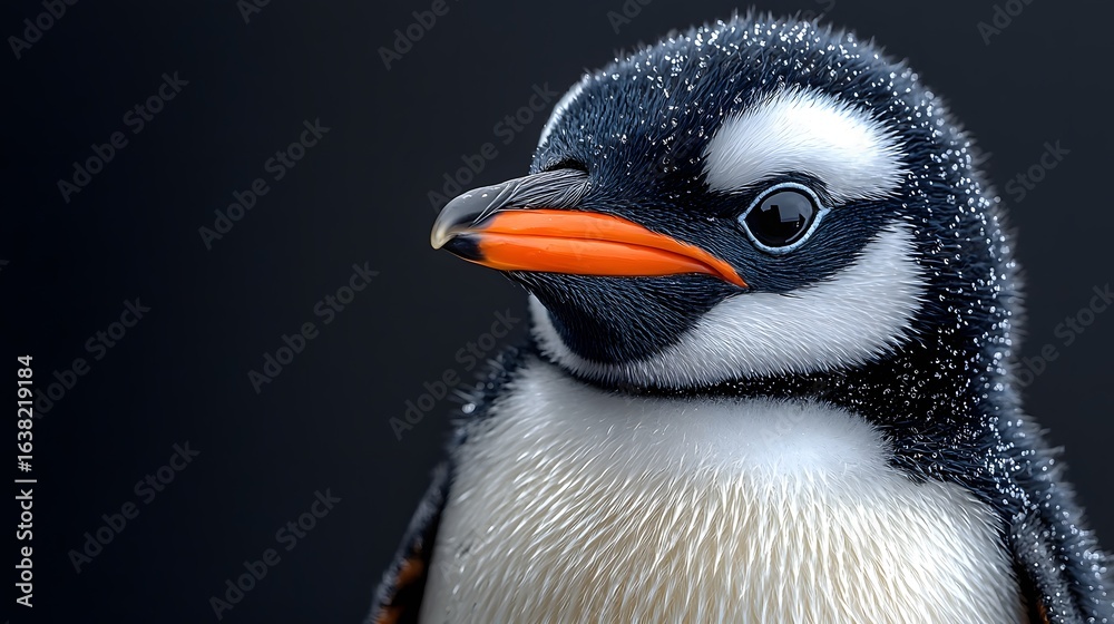 Naklejka premium Resilient penguin with engineered adaptations for survival