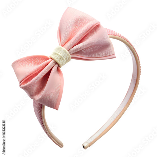 Delicate Peach Bow Headband A Childs Fashion Accessory