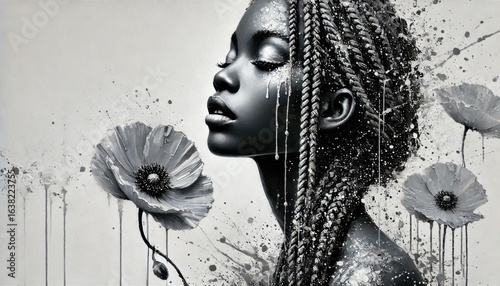 Beautiful woman art