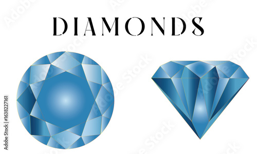blue diomond vector