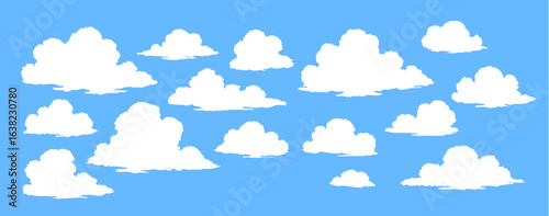 realistic cloud silhouette, cloudscape icon , vector cloud on sky 曇