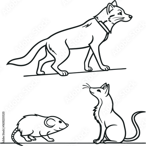 Icon of many fox for any design and web.eps