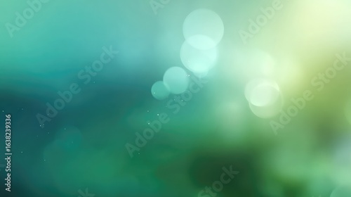 Soft teal green background with gentle light and blurry texture for clean layout