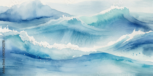 Sea water ocean wave vector background. Blue water ocean sea wave seamless background. Water ocean wave white and soft blue aqua, teal texture.

