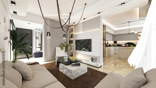 living room interior, modern living room, modern living room with fireplace
