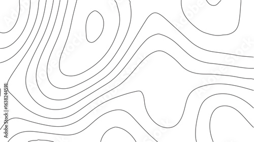 Topography map-inspired seamless vector texture with curved contour lines and subtle white grid overlays for nature and outdoor branding