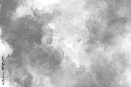 An abstract smoky texture in shades of gray creates an atmospheric background, perfect for adding depth and mystery to any design isolated on transparent background