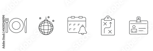 Speaker announcement, star message, festive megaphone, surprise gift box, heart balloon celebration icon vector illustration for upload