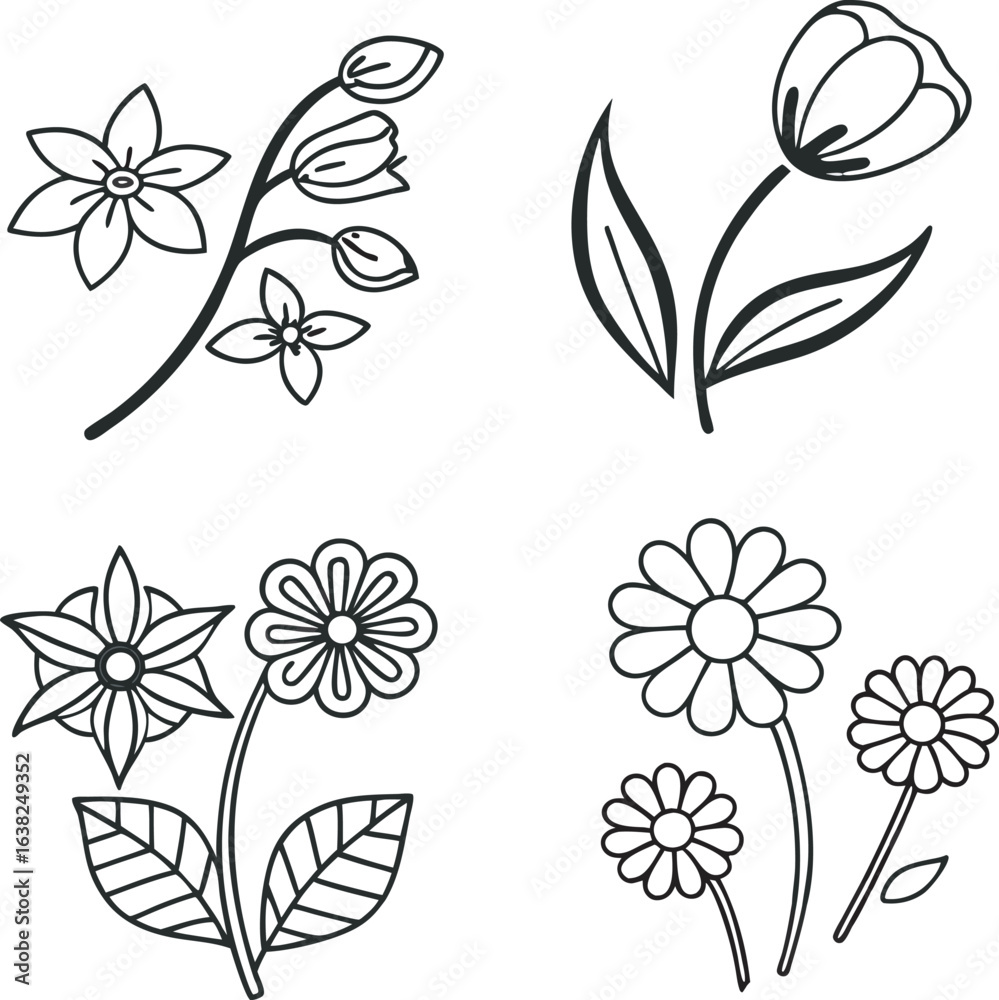 Fototapeta premium Flower Icon for graphic design in vector form.eps