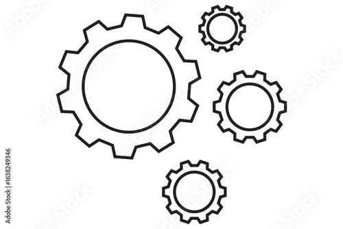Setting icon set. Setting, cogwheel, gear icon element set - Vector