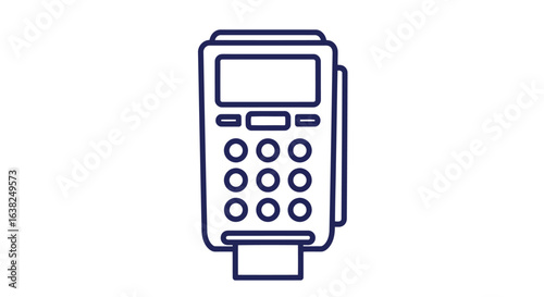 Vector illustration of point of sale terminal isolated on white background for easy integration