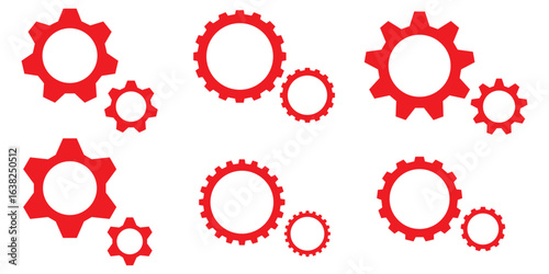 Gear icon vector set. clockwork illustration sign collection. Mechanics symbol.