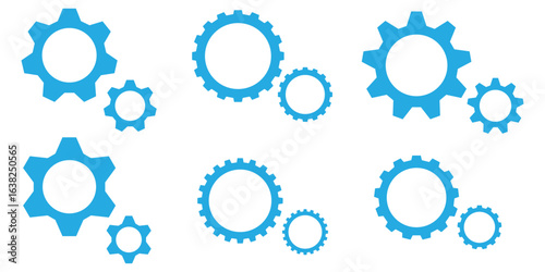 Gear icon vector set. clockwork illustration sign collection. Mechanics symbol.