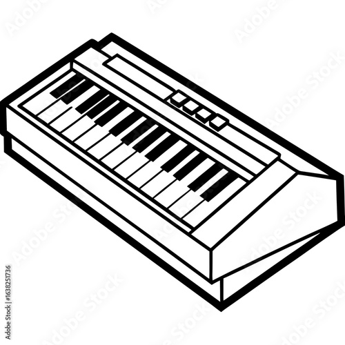Electric Keyboard Illustration