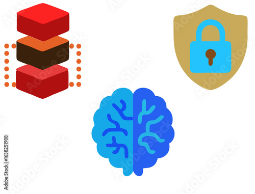 Smart Network and Privacy Protection Icon Set
