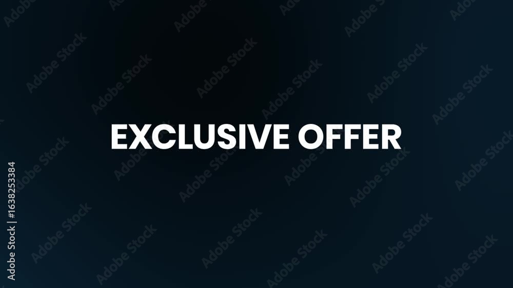 Exclusive Offer Neon Text Animation | 4K VIP Promo Video