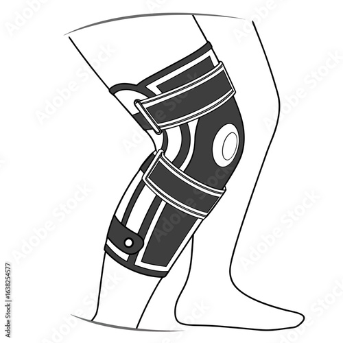 Knee brace support for athletic activity sports medical