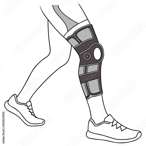 Knee brace support for athletic leg support athletic wear