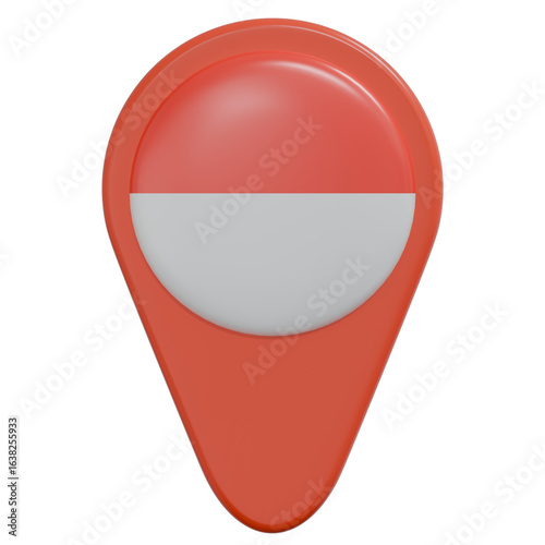 Free Download 3D location pin icon with Indonesian flag design, perfect for travel apps, patriotic themes, navigation UI, or Independence Day digital projects. - GFXLoad