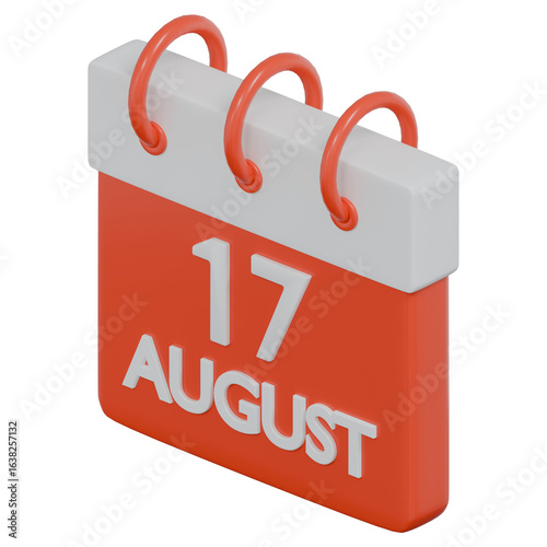 3D calendar that marks Indonesia's independence day