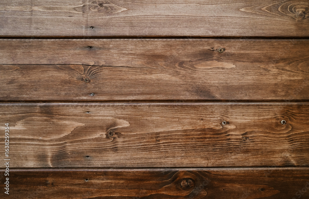 Naklejka premium brown wood planks closeup