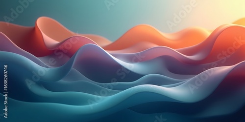 An abstract 3D Linen Silk Wave featuring DEI, Diversity equity and inclusion concept. Team work, diverse culture.