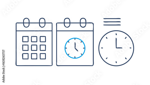 Calendar clock time schedule appointment reminder event date planning organization management meeting deadline 100 char