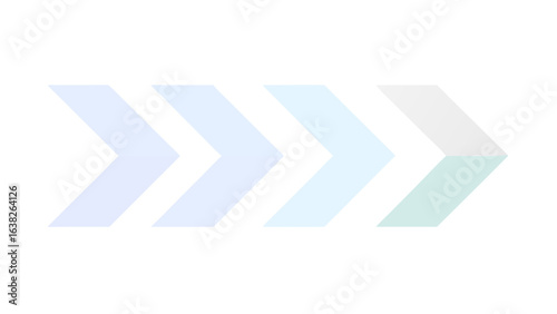 Chevron arrow direction progress next steps forward movement process flow chart infographic presentation 100