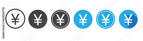Yuan and yen symbol vector illustration 