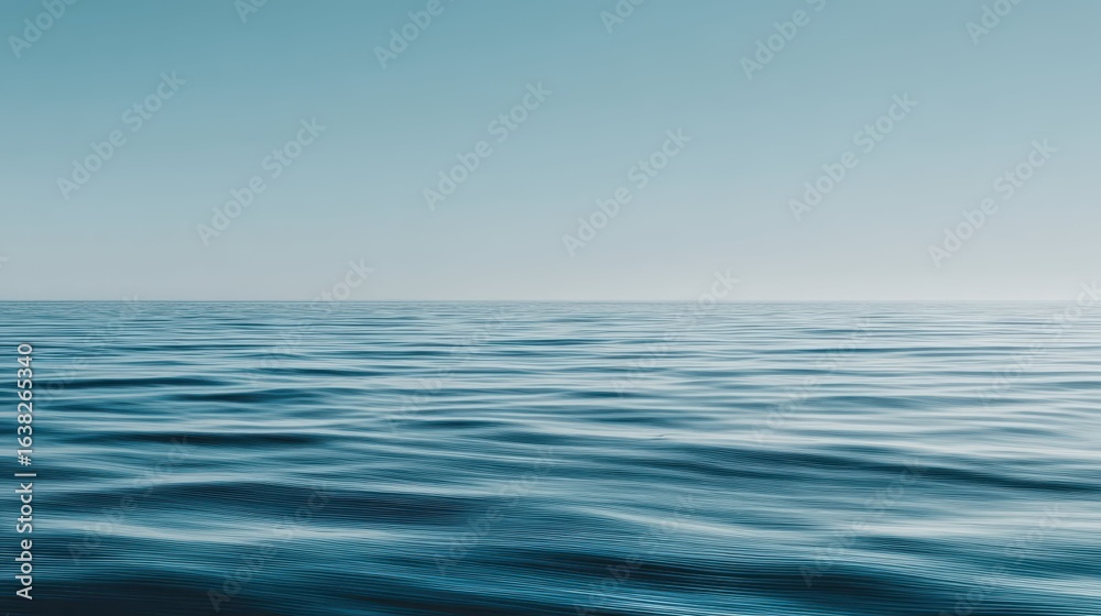 Fototapeta premium Minimalist Sea Background with Calm Water and Clear Sky