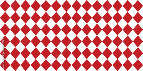 seamless geometric pattern with triangles, red diamond checkerboard repeat pattern, replete image, design for fabric printing