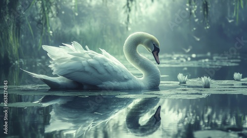 Ciri khas dari angsa adalah memiliki tubuh besar, leher panjang melengkung, kaki berselaput besar, dan warna bulu yang cantik