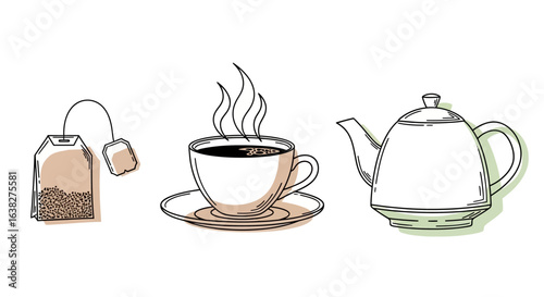 Tea Time Illustration.