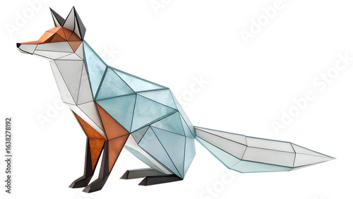 3d render of a red fox