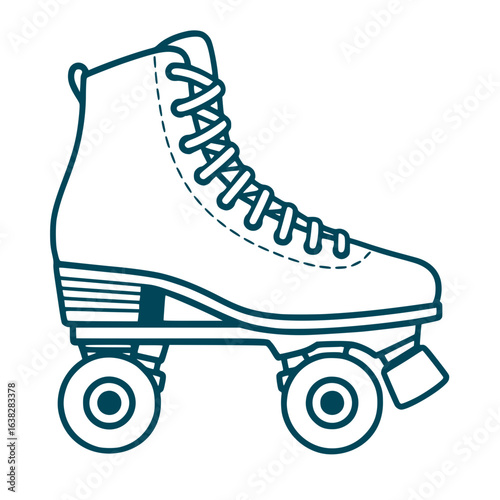 roller skate illustration, vector, graphic, customizable, scaleable, print, logo