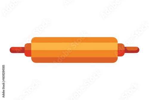 Culinary Tool: A simplified depiction of a rolling pin, essential for culinary precision and baking adventures.
