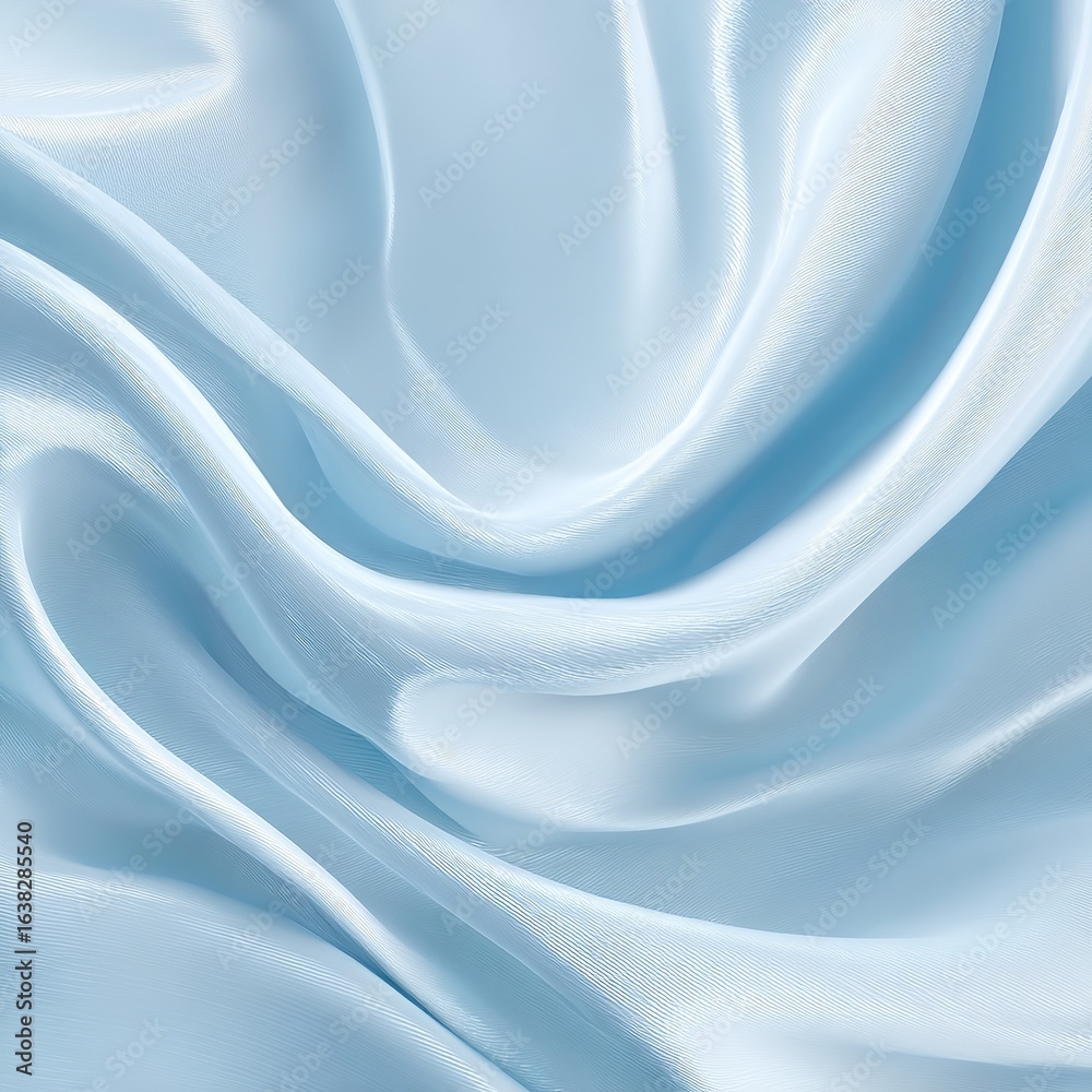 custom made wallpaper toronto digitalWhite silk fabric with a light blue background, close-up, soft and smooth texture, high resolution, high detail, in the style of digital art
