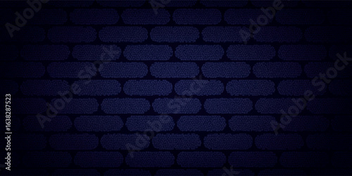 Concept dark brick wall text place, brickwork message background area flat vector illustration.