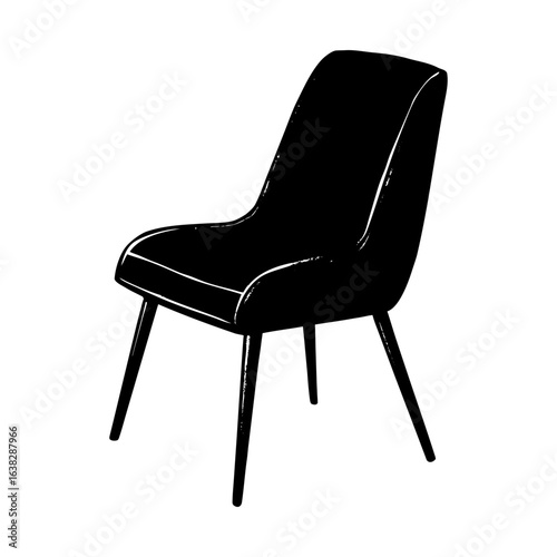 Modern furniture chair design stylish seat interior home decor silhouette