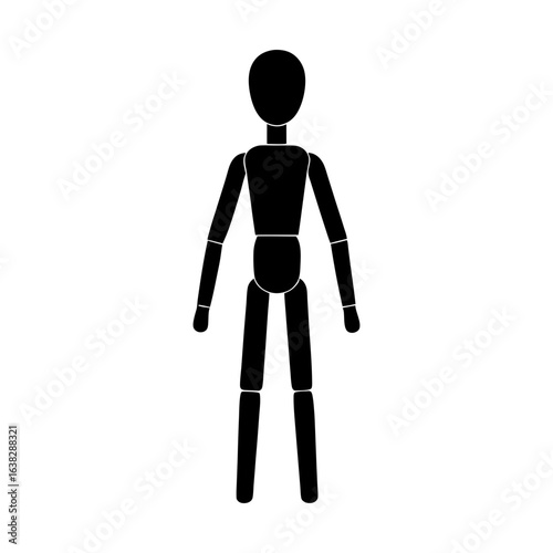 Wooden mannequin figure pose art drawing human illustration silhouette