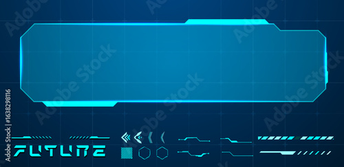 Lower third blue or text box futuristic