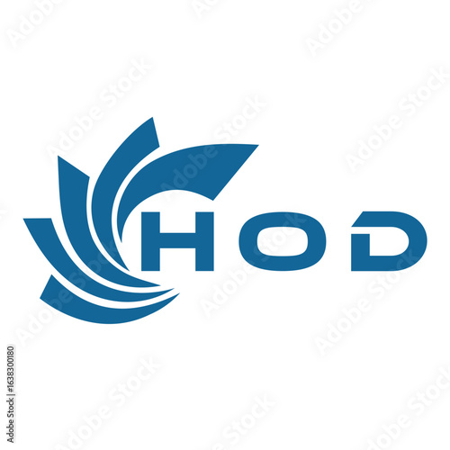 HOD letter design. HOD letter technology logo design on a white background. HOD Monogram logo design for an entrepreneur and business.