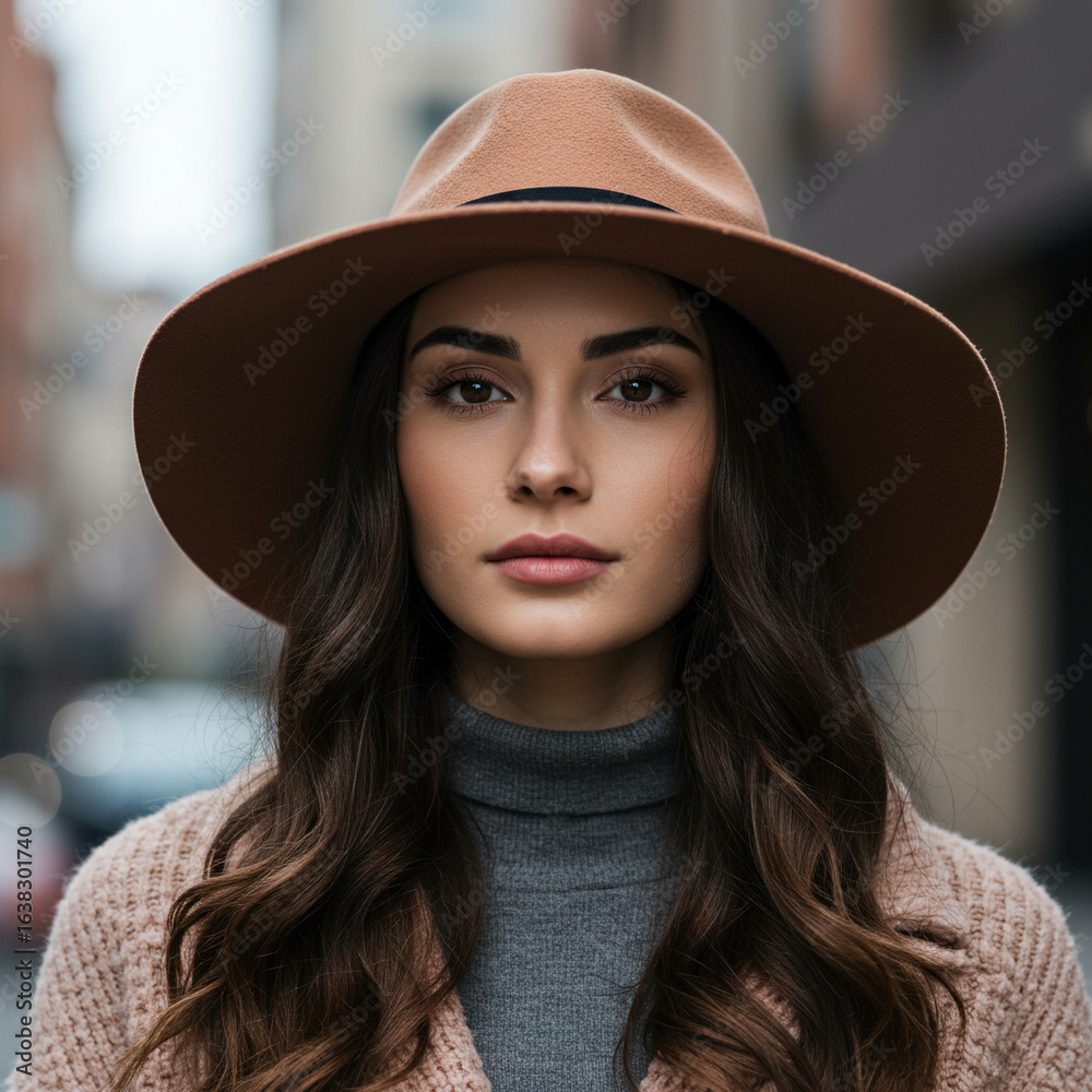 Brunette Model Wearing Modern Fashion Hat – Stylish Isolated Portrait
Brunette Model Wearing Modern Fashion Hat – Stylish Isolated Portrait